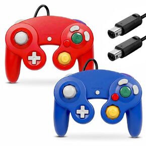 Yosikr Controller for Gamecube, Classic Wired Controller for Wii Game Cube (Blue and Red) in Saudi Arabia