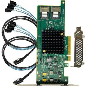 SAS HBA Card Compatible with LSI 9207-8i IT Mode 8-Port with SATA Cables | SAS2308, PCIe 3.0 x8, 2x 8087 to SATA Cables, PCIe SATA Expansion Card, HBA Controller for ZFS TrueNAS unRAID NAS in Saudi Arabia