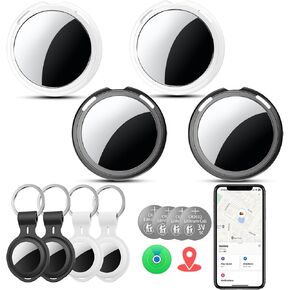 Tracker Tags-4 Pack MFi Certified for Apple Find My iOS Only Air Key Finder | Compatible with Find My App 2 Year Replaceable Battery Waterproof Key Item Finders for Luggages Wallets Backpacks Bags Pets in Saudi Arabia