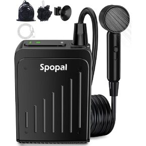 Spopal Portable Shower for Camping, IPX8 Waterproof, Outdoor Camp Pump | [Long-Lasting] 5000mAh Rechargeable Camping Shower, 4 Spray Modes, for Hiking, Travel, Car, Pet in Saudi Arabia