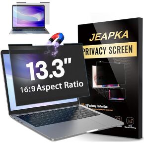 Magnetic Laptop Privacy Screen Filter 13.3 inch for 16:9 Widescreen Computer Monitor, Removable Anti Blue Light Privacy Shield, Anti-Glare Protector in Saudi Arabia
