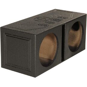 Q Power QBOMB10V Dual 10 Inch Vented Port Subwoofer Sub Box, 1 Cubic Foot per Sub, Tuning Frequency 40 hZ, with Bedliner Spray in Saudi Arabia
