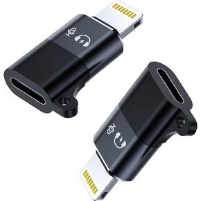 Lightning Male to USB C Female Headphones Adapter,2Pack [Apple MFi Certified] USB Type C Aux Audio Adapter Connector Dongle for iPhone 14/13/12/11/8/7/Plus/Pro Max/6/5 iPad Sound Recordi No Calling | [Apple MFi Certified] Audio Adapter Connector Dongle fo in Saudi Arabia