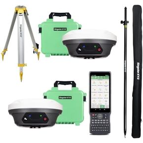 E1 RTK GNSS Survey Equipment 20 Hours Endurance RTK GNSS GPS with IMU Rover & Base Handheld Collector with Survey Software RTK Surveying Equipment,1408 Channels(Include Tripod,Pole 2.6m) in Saudi Arabia