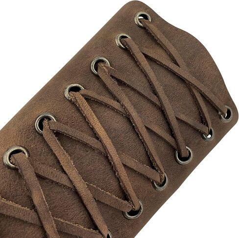 Set of 2 Bracers for Archers, Hand Protector for Bow Shooting Practice, Outdoor Sports Armband, Wrist Guard, Full Grain Leather, Handmade, Bourbon Brown in Saudi Arabia