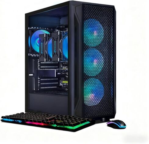 STGAubron Gaming PC Desktop,R5 5500,RTX 3050 6G,16G DDR4,512G SSD | Gaming Computer Tower for Streaming,Video Editing,Home,School,R5 up to 4.2GHz,ARGB Fan,WiFi 6,BT 5.2,4K DP,HDMI,Win11 Home in Saudi Arabia