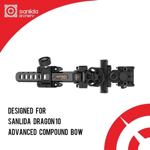 Sanlida Dragon 10 Advanced 3 Pin Hunting Bow Sight, Highly-Visible Micro-Adjustable Hunting Compound Bow Sight for Right Hand in Saudi Arabia