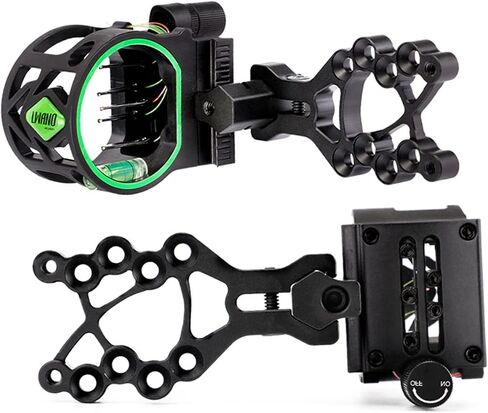 5 Pin Archery Bow Sight 0.019" Optical Fiber Compound Bow Sight Micro Adjustable Archery Sight for Right & Left Hand in Saudi Arabia