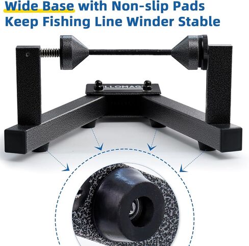 Fishing Line Winder Fishing Line Spooler for Large Spools,Heavy-Duty Steel | Fishing Line Winder Spooler Reel Winder Spooling Holds Filler and Bulk Spools 100-5000 Yards,Foldable and Adjustable Tension in Saudi Arabia