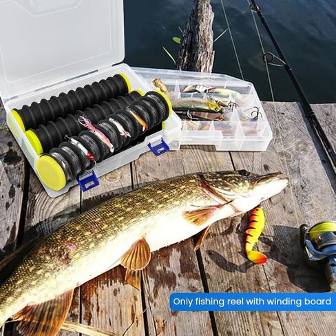 3Pcs Fishing Line Storage Organizer, Fish Leader Holder,Fishing Line Spooler Winder with 12 Slots, Winding Board Rigs Holder for Fishin g in Saudi Arabia