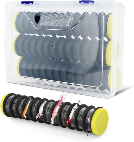 3Pcs Fishing Line Storage Organizer, Fish Leader Holder,Fishing Line Spooler Winder with 12 Slots, Winding Board Rigs Holder for Fishin g in Saudi Arabia