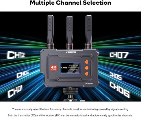 4K Wireless HDMI Transmitter and Receiver,20-Channel Adjustable,0.1s Latency,1500FT Wireless Video Transmitter and Receiver with UVC Out for Live Streaming in Saudi Arabia