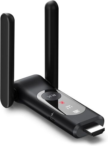 Wireless HDMI Receiver Only, Black, Streaming Media Player with Dual Antennas in Saudi Arabia