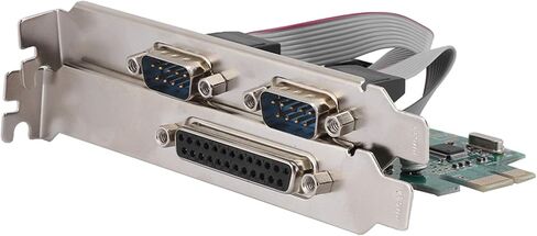 بطاقة المنفذ المتوازي التسلسلي Cocoarm PCIe، Dual Rs232 وLpt | ترقيات الكمبيوتر المكتبي، مجموعة شرائح WCH382، لوحة التوسيع، متوافق مع DOS، متضمن in Kuwait