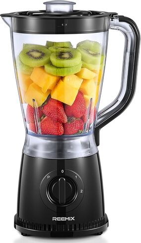 Reemix Blender, 50oz Countertop Blender | 2 Adjustable Speeds + Pulse, Dual Safety Locks, Dishwasher-Safe Pitcher for Smoothies, Crushing Ice & Family Meals in Saudi Arabia