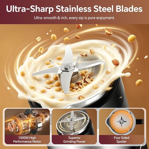 12 in 1 Nut Milk Maker Machine, 50oz Soy Milk Maker Blender, Homemade Soy Milk, Oat Milk, Juice, Almond Milk, Plant Based and Non Dairy Beverages,12H Delay Start/Self Cleaning/Keep Warm, Silver in Saudi Arabia