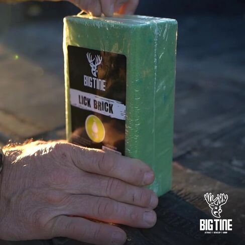 Big Tine Lick Brick, Pear Deer Lure, 1 Count, Long-Lasting Scent | A powerful, long-lasting deer attractant packed with the vitamins and minerals that keep deer coming back in Saudi Arabia