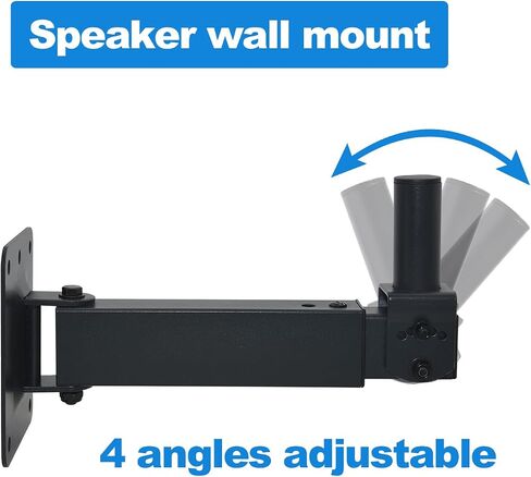 Speaker Wall Mount,Swivel and Tilt, Holds up to 100lbs, 2 Packs | Heavy Duty Wall Speaker Mount bracket for Professional Audio, DX-329, Black in Saudi Arabia