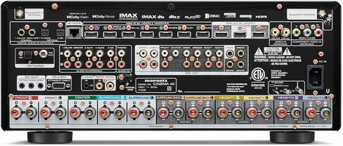 Marantz Cinema 40 9.4 Channel 8K Ultra HD Home Theater Receiver with Dolby Atmos/DTS:X & HEOS Built-In Streaming (Silver/Gold) in Kuwait