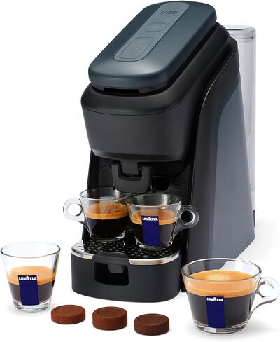 Lavazza Tabli Espresso Machine, works with 100% Coffee Tabs (Black) | Single-serve espresso system. Tabli 100% Coffee Tabs compatibility. Easily brew an espresso, lungo, or double shot. in Saudi Arabia