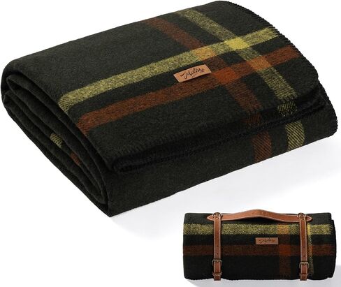 Molithe 100% Wool Blanket, 62" x 86", Warm, Thick, Washable, Military | Great for Camping, Outdoors, Sporting Events, Survival Kits Chic Verde in Saudi Arabia