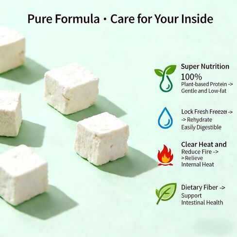 Freeze-Dried Tofu Cubes, Vegan Protein for Ramen, 6 oz | High-protein dehydrated tofu with a light, porous texture. Rehydrates quickly in hot broth. Great for soups, camping meals. in Saudi Arabia