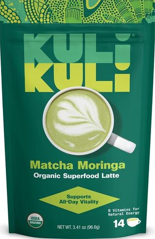 Kuli Kuli Strawberries & Crème Organic Superfood Latte - Strawberry Flavor. Packed with Psyllium Husk for Digestive Support with Hibiscus and Baobab | Natural Digestive Support Drink Mix with Hibiscus & Baobab - High Fiber Superfood Creamer Powder for Opt in Saudi Arabia