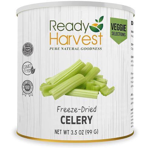 Ready Harvest Freeze-Dried Celery Fresh Pantry Staples | Camper Must Haves Camping Essentials, Camping Survival Emergency Supply Food, Hurricane Preparedness items #10 Can in Saudi Arabia