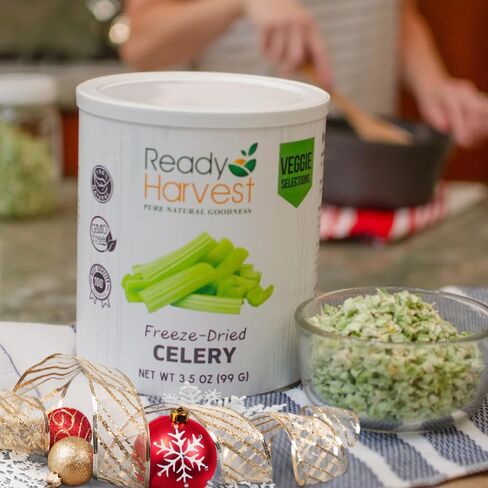 Ready Harvest Freeze-Dried Celery Fresh Pantry Staples | Camper Must Haves Camping Essentials, Camping Survival Emergency Supply Food, Hurricane Preparedness items #10 Can in Saudi Arabia