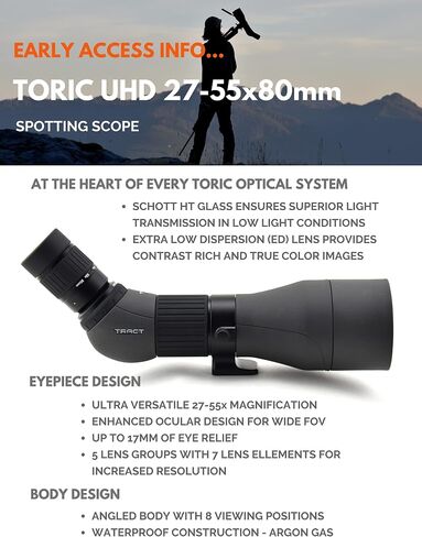 TRACT TORIC UHD 27-55x80 Spotting Scope Angled Body in Saudi Arabia
