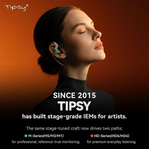 Tipsy Melody 3 IEM Upgrade Cable, 6.5ft (2m) Long, Enhanced Mids & Bass, 24-Core Silver-Plated, Deep Green (0.78mm-2 Pin) in Saudi Arabia