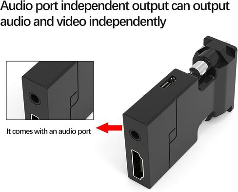 محول HDMI إلى VGA مع محول الصوت والفيديو دونجل متوافق مع الكمبيوتر المحمول وجهاز العرض والكمبيوتر in Kuwait