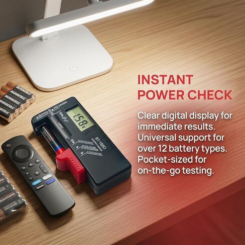 Battery Tester, Small Battery Testers Universal Battery Checker for AAA AA C D 9V Household Batteries in Kuwait