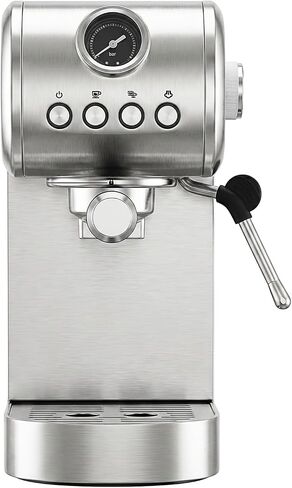 Espresso machine 20 Bar, Espresso Maker with Powerful Steam Milk Frother, Stainless Steel Coffee Machine with Fast Heating System for Latte, Cappuccino in Saudi Arabia