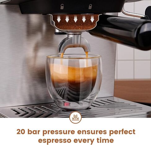 Gevi 20 Bar Espresso Machine, Programmable Coffee Maker with Milk Frother | Budget under$100; Removable Water Tank; Produce Good Crema; Include Necessary Accessories; Can Make Americanos; Easy to Clean in Saudi Arabia