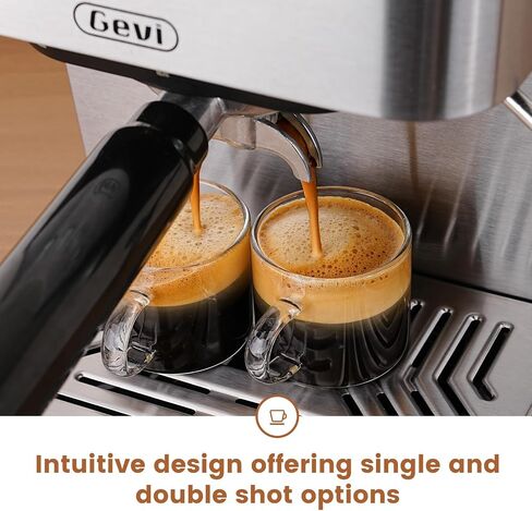 Gevi 20 Bar Espresso Machine, Programmable Coffee Maker with Milk Frother | Budget under$100; Removable Water Tank; Produce Good Crema; Include Necessary Accessories; Can Make Americanos; Easy to Clean in Saudi Arabia