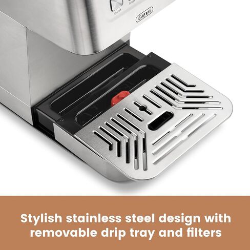 Gevi 20 Bar Espresso Machine, Programmable Coffee Maker with Milk Frother | Budget under$100; Removable Water Tank; Produce Good Crema; Include Necessary Accessories; Can Make Americanos; Easy to Clean in Saudi Arabia