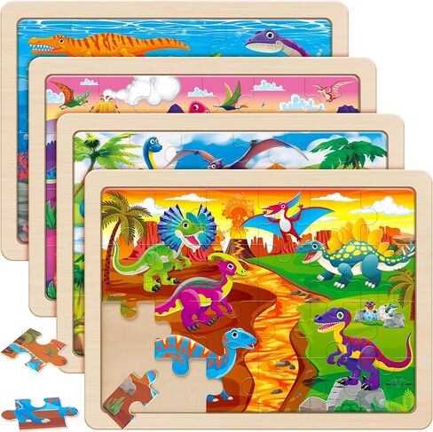 SYNARRY Large Wooden Monster Truck Puzzles for Kids Ages 4-6, Kids Gifts | Monster Truck Puzzles for Kids Ages 3-5, Birthday Gifts for Boys & Girls, Educational Monster Truck Toys, Screen-Free Play in Saudi Arabia
