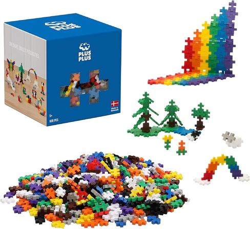 PLUS PLUS 600 Piece Basic Mix - Mini Waffle Blocks, Classroom Must Haves | STEM Toys, Sensory Bin Filler, Autistic Kids Must Haves, Gifts for Boys & Girls, Christmas Stocking Stuffers for Kids in Kuwait