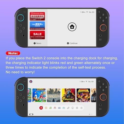 EXTREMECOOL Charging Dock Compatible with Nintendo Switch 2 (2025) for Joycon Controller, 4 in 1 Joypad Charger with Magnetic Design, Switch 2 Joy Con Fast Chagre Stand Station with USB C Cable in Kuwait