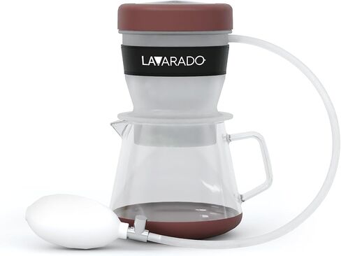 French Press Coffee Maker, Manual Non-Electric Brewer with Heat-Resistant 0.6L (24oz) Glass Carafe, BPA-Free Plastic Components for Home & Office, Brown in Saudi Arabia