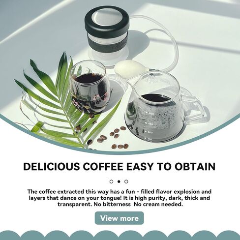 French Press Coffee Maker, Manual Non-Electric Brewer with Heat-Resistant 0.6L (24oz) Glass Carafe, BPA-Free Plastic Components for Home & Office, Brown in Saudi Arabia
