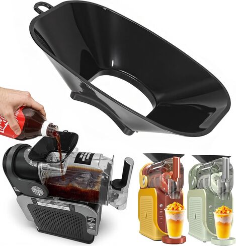 Anti-Splash Flow Hood For Slushie Machine FS301/FS300 - Liquid Guide Cover - Slushie Machine Accessories - No Spills When Pouring Beverages/Fruit Juices (Black) in Saudi Arabia