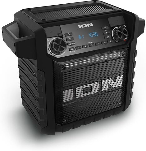 ION Sport 320 200W Bluetooth Outdoor Speaker with Wheels | 320 Degree Sound, Water-Resistant, Rechargeable Battery, USB Charging, Stereo Linking, Bass Boost, App Control, for Parties in Saudi Arabia