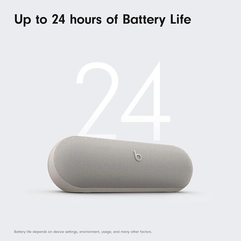 Beats Pill x Kim Kardashian - Wireless Bluetooth Speaker and Portable Charger via USB-C - Up to 24 Hours Battery Life, IP67 Water Resistant, Apple & Android Compatible, Built-in Mic – Light Gray in Kuwait