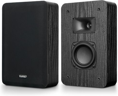 Saiyin Slim Wall Speakers (Pair),Wall Mount Surround Speakers,4 Ohms,3.5-Inch Woofer with Horn Tweeter, Home Theater Speaker for Living Room,Office,Kitchen | 4 Ohms,3.5-Inch Woofer with Horn Tweeter, Home Theater Speaker for Living Room,Office,Kitchen in Saudi Arabia