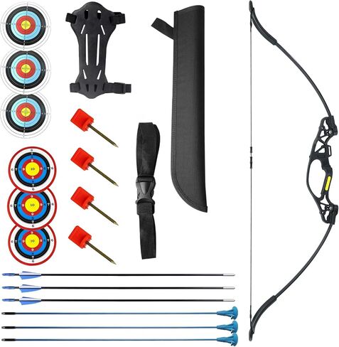 Youth Bow and Arrows Set Archery Bow Paper Target Shooting Practice Takedown Recurve Bow Kit in Saudi Arabia