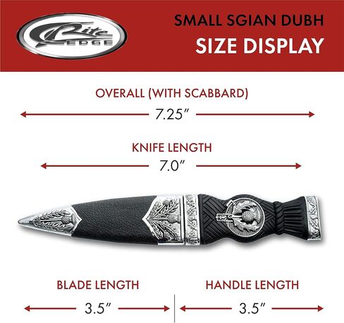 SZCO Supplies 7.25" Small Sgian Dubh Scottish Dirk Knife, Black in Kuwait