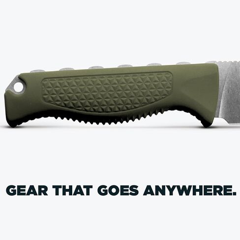Benchmade Steep Country Hunting Knife, S30V Steel Blade (15006-01) | Dark Olive Santoprene handle, Drop-Point blade in Kuwait