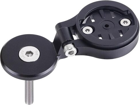 Bike Computer Mount for Garmin Edge Wahoo Elemnt Bryton Out Front Adjustable Bicycle Stem Mount (Black with stem Cap) in Saudi Arabia